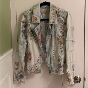 NWT BlankNYC Denim Embroidered Jacket